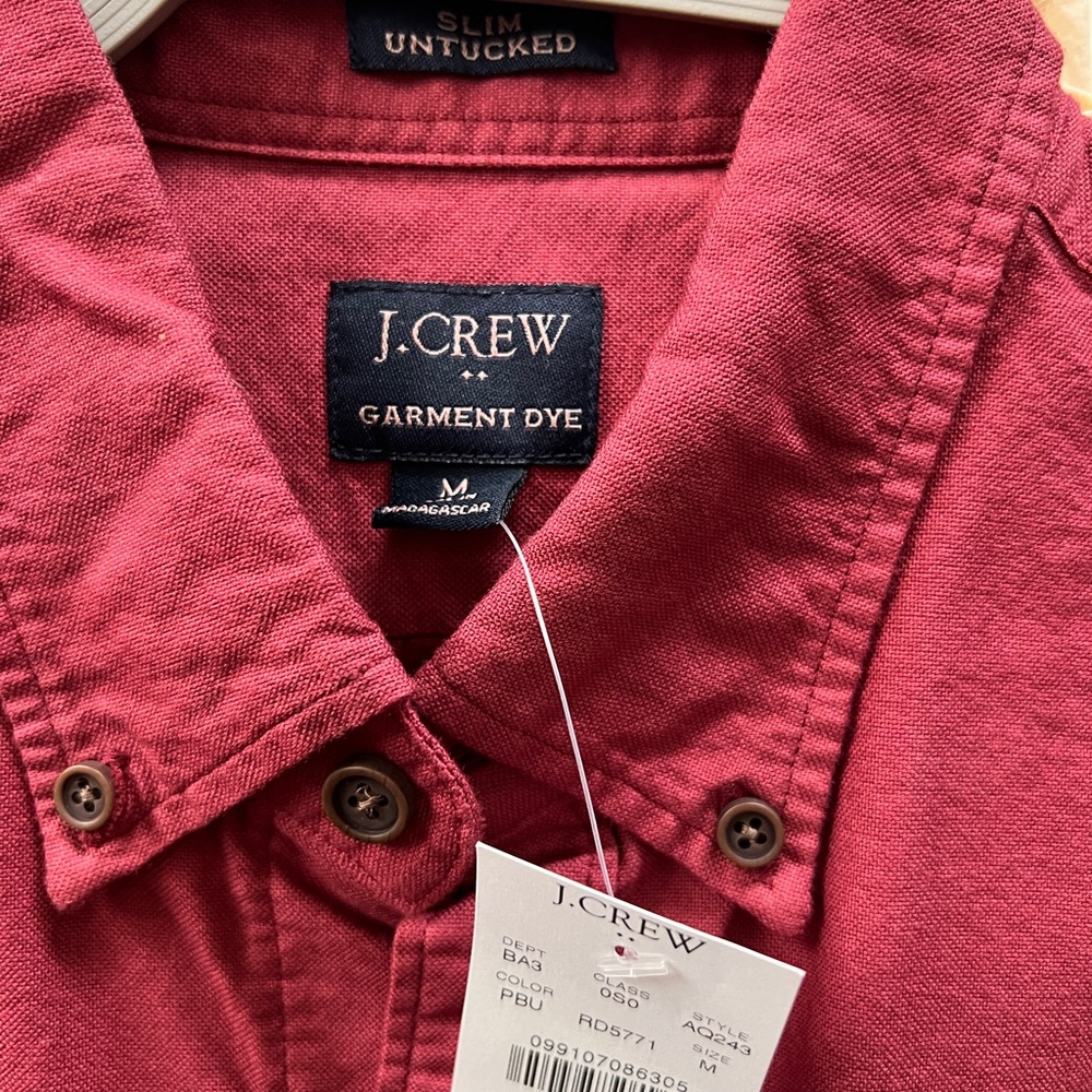 J. Crew Re-Imagined Deep Red Shirt